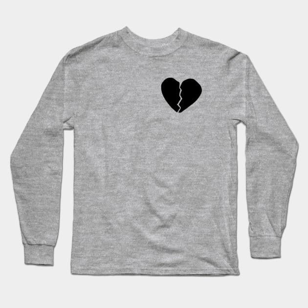 Black Heart Long Sleeve T-Shirt by Tri8al